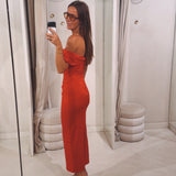 TRIXIE RED OFF SHOULDER DRESS