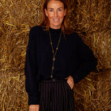 RUIDOSO DARK BLUE KNIT SWEATER