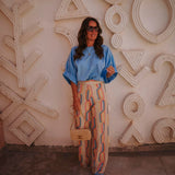 HALIMA MULTICOLOR CROCHET PANTS