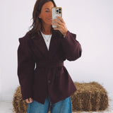 JANICE BURGUNDY BLAZER