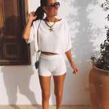XARRACA ECRU CROCHET TWO-PIECE SET