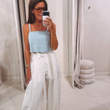 AURORE WHITE WIDE LEG PANTS