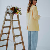 NINA BUTTER YELLOW DIAMOND BLAZER
