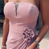 PALMIRA OLD PINK BUSTIER DRESS