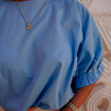 DOHA LIGHT BLUE BLOUSE
