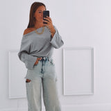 SAFIRA GREY LONGSLEEVE SHIRT