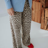 LEOPARD WIDE LEG JEANS 9152