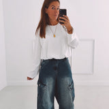 ROXIE WHITE LONGSLEEVE SHIRT