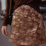GOLDIE BROWN FLOWER SKORT