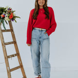 CATHARINA RED KNIT SWEATER