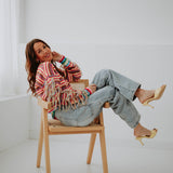 RAINBOW STRIPED MULTICOLOR KNIT SWEATER