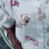 SUN & SAND ECRU SUMMER BLOUSE