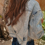 MILAGROS BLUE DENIM JACKET