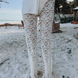JUANA BEIGE LACE PANTS