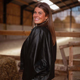 GRETA BLACK LEATHER JACKET