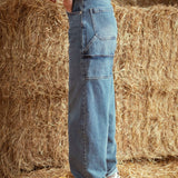 BALLOON WIDE LEG JEANS V1075