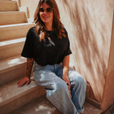 SOLSTICE BLACK CROPPED T-SHIRT
