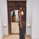 VERANIA BROWN POLKADOTS DRESS