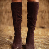 REBECCA BROWN SUEDE HEEL BOOTS