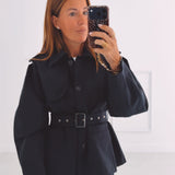 JASMIEN DARK BLUE BELT JACKET