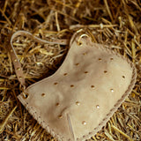 TUMBLE TAUPE STUDS SUEDE BAG