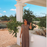 EULARIA TAUPE STAR DRESS
