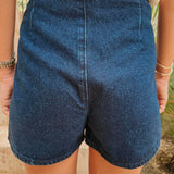 RONDA DARK BLUE DENIM RHINESTONE SKORT