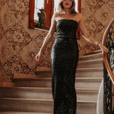 GLAM NIGHT BLACK SEQUIN TWO-PIECE SET