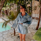 CANCUN BLUE DENIM DRESS