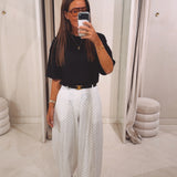ILAYDA WHITE POLKADOTS PANTS