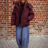VANESSA BORDEAUX PUFFER JACKET