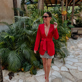 EL FUEGO RED BLAZER