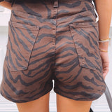 BROWN/BLACK TIGER SKORT 9362