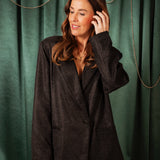 MIRRORBALL BLACK SHINY BLAZER