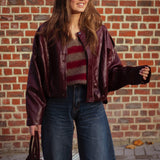 ASHBY BORDEAUX SHINY LEATHER JACKET