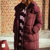 BRIGHTON BURGUNDY PUFFER COAT
