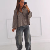 BLUE CARGO BALLOON JEANS A5217