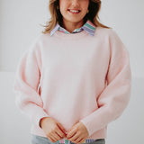 GWENDOLINE BABY PINK KNIT SWEATER