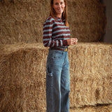 BALLOON WIDE LEG JEANS V1075