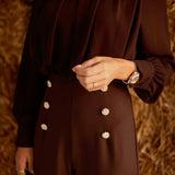 BEADIE BROWN JUMPSUIT