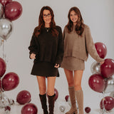 ROSALIND BROWN KNITTED TWO-PIECE SET