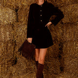 HOLLIS BROWN VELVET DRESS