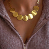 STARDUST GOLD CIRCLES NECKLACE