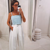AURORE WHITE WIDE LEG PANTS