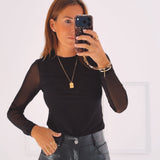 XANTHIA BLACK LONGSLEEVE SHIRT