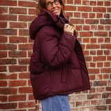 VANESSA BORDEAUX PUFFER JACKET