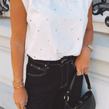 MORRIN WHITE STUDS TOP