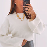 COLETTE ECRU KNITTED SWEATER