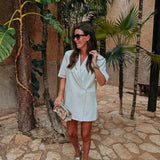 TIZARA ECRU SHORTSLEEVE BLAZER