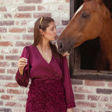 WYNONNA BORDEAUX DRESS